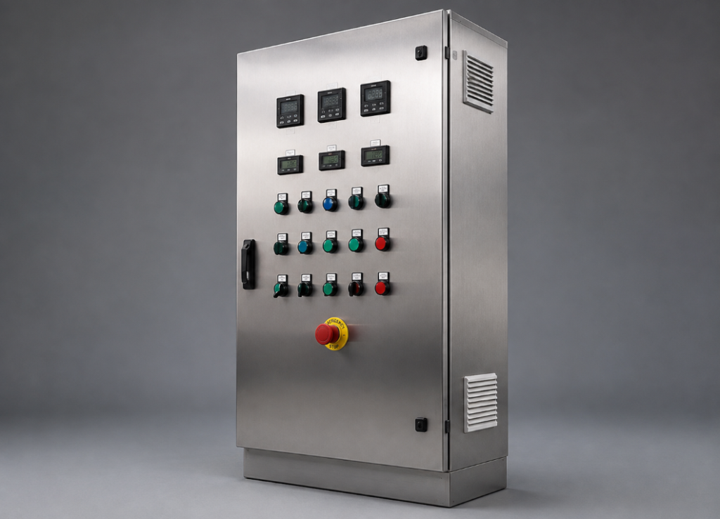 stainless steel industrial electrical control panel