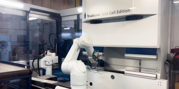 Automated sheet metal bending cell featuring a TRUMPF TruBend 7036 Cell Edition